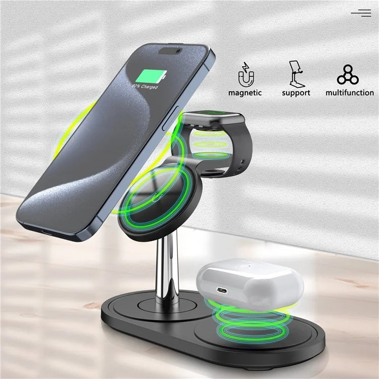 HT-534 For iPhone AirPods Apple Watch 15W Wireless Charger Fast Charging Stand