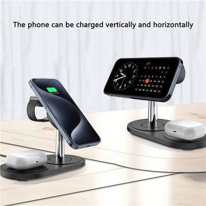 HT-534 For iPhone AirPods Apple Watch 15W Wireless Charger Fast Charging Stand