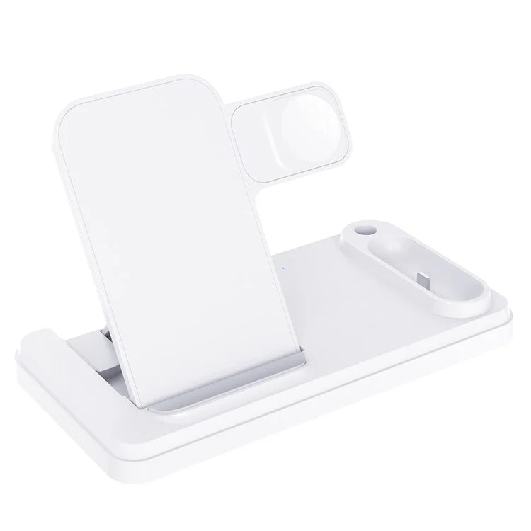 HT-504 For iPhone AirPods Apple Watch 15W Wireless Charger Fast Charging Stand with Pen Holder