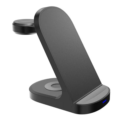 HT-512 For iPhone AirPods Apple Watch 15W Wireless Charger Fast Charging Stand Desk Phone Holder