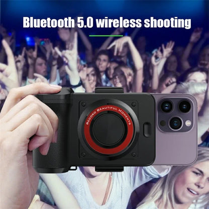 YR-1 5000mAh Power Bank 15W Phone Wireless Charger Bluetooth Shutter Shooting Handle