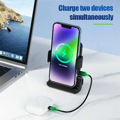 YR-1 5000mAh Power Bank 15W Phone Wireless Charger Bluetooth Shutter Shooting Handle