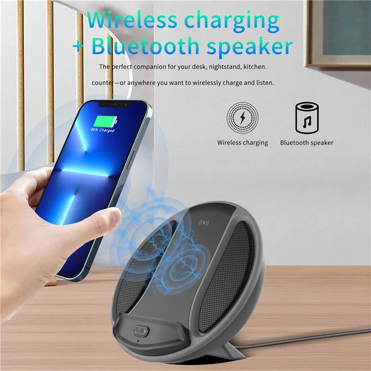 HT-529 15W Wireless Charger Phone Charging Pad with Bluetooth Speaker Function