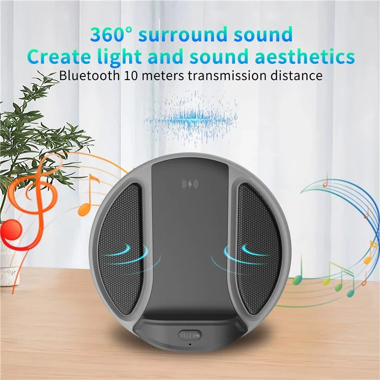 HT-529 15W Wireless Charger Phone Charging Pad with Bluetooth Speaker Function
