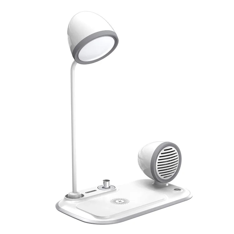 HT-310 3-in-1 15W Wireless Charger 3 Light Modes LED Desk Lamp with Bluetooth Speaker