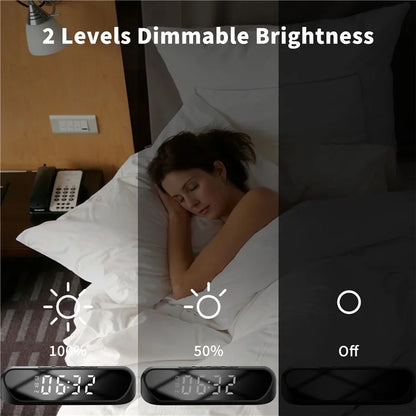 HT-331 2-in-1 15W Desktop Wireless Charger Dimmable Alarm Clock with Snooze Function