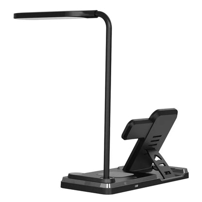 HT-503 Folding 15W Wireless Charger for Phone / Watch / Earbuds with Touch Control LED Table Lamp