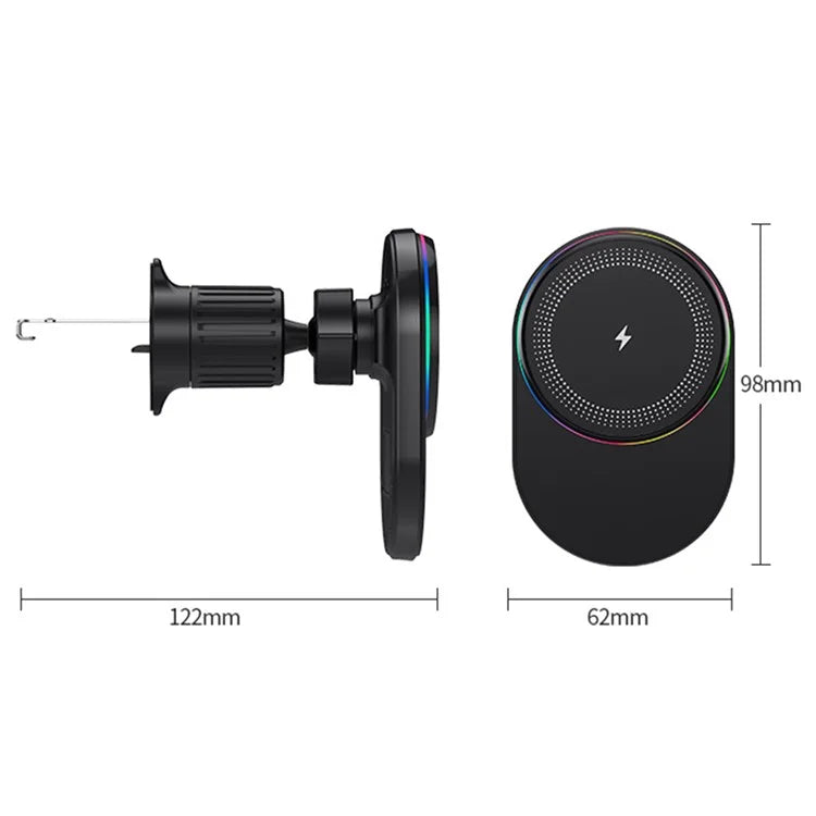 Compatible with MagSafe Magnetic Wireless Charger Car Air Outlet Mount Cell Phone Bracket Holder