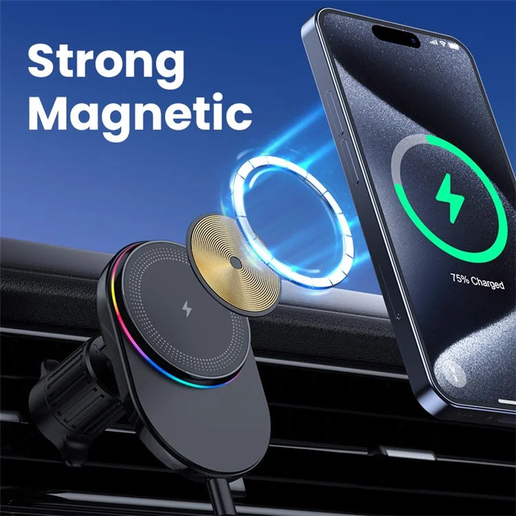 Compatible with MagSafe Magnetic Wireless Charger Car Air Outlet Mount Cell Phone Bracket Holder