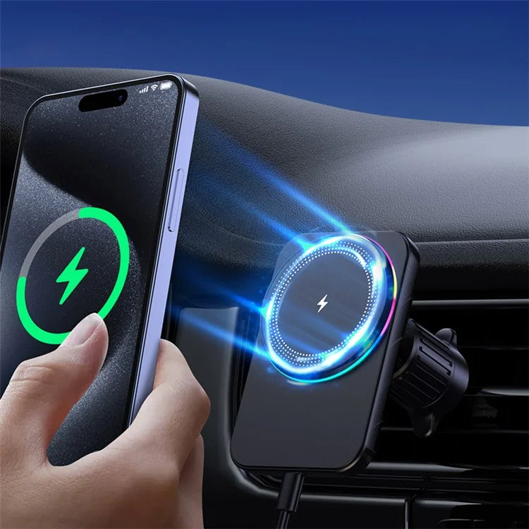 Compatible with MagSafe Magnetic Wireless Charger Car Air Outlet Mount Cell Phone Bracket Holder