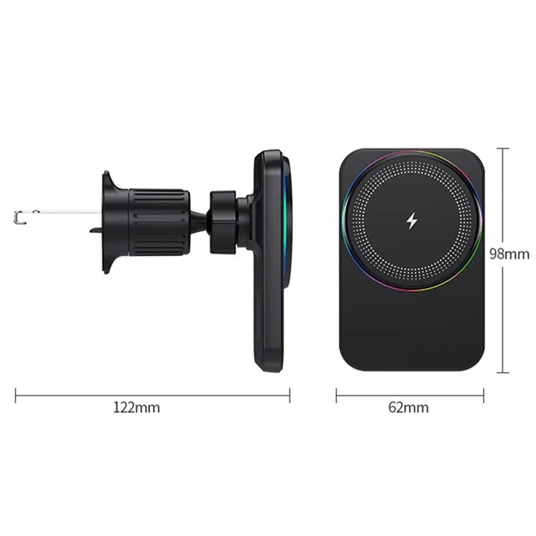 Compatible with MagSafe Magnetic Wireless Charger Car Air Outlet Mount Cell Phone Bracket Holder