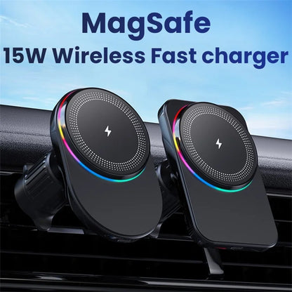 Compatible with MagSafe Magnetic Wireless Charger Car Air Outlet Mount Cell Phone Bracket Holder