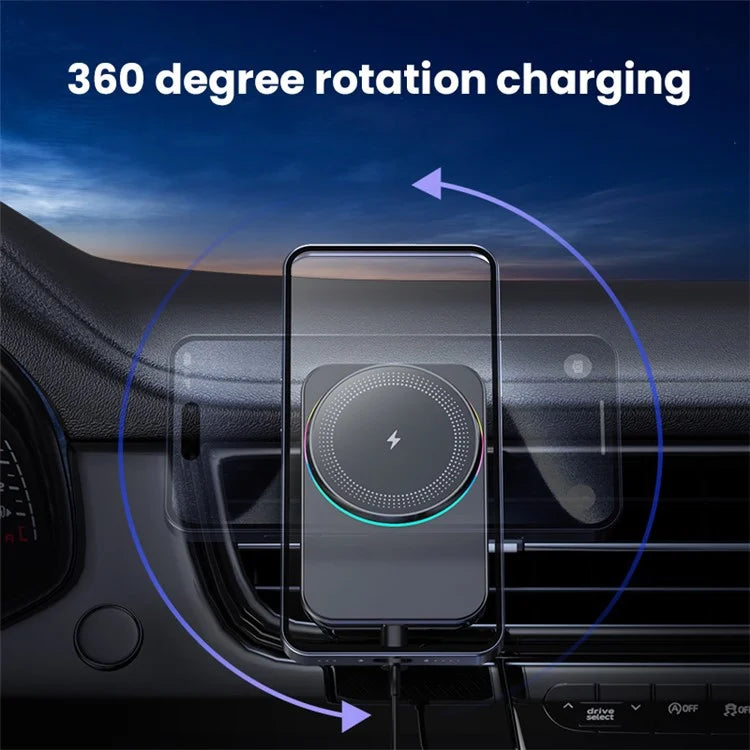 Compatible with MagSafe Magnetic Wireless Charger Car Air Outlet Mount Cell Phone Bracket Holder