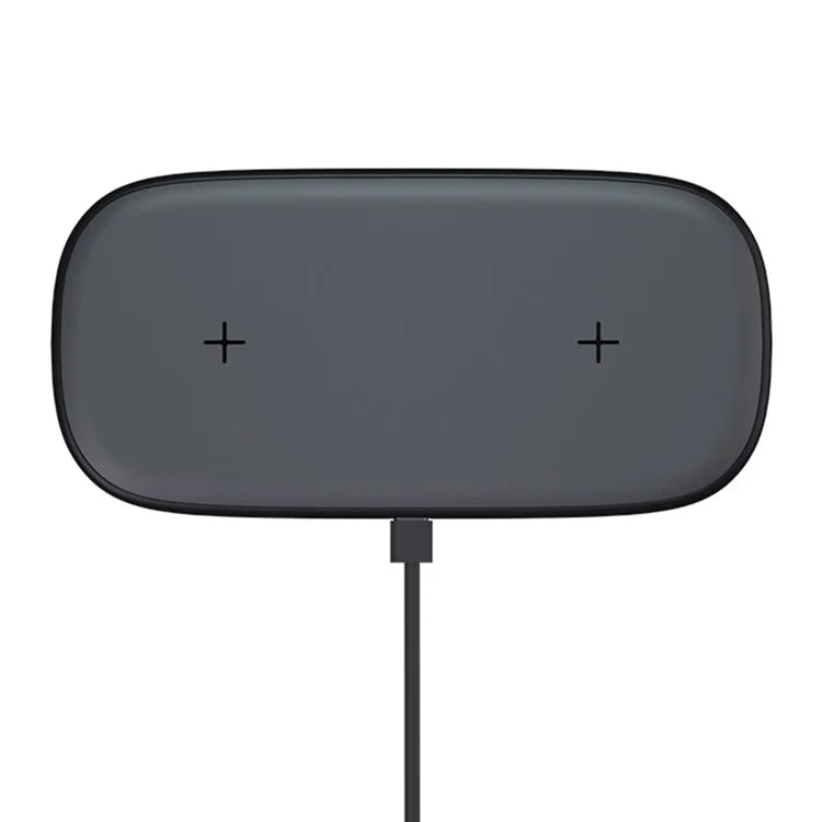 YN-102 Wireless Charger Dual Charging Pad for iPhone AirPods Samsung