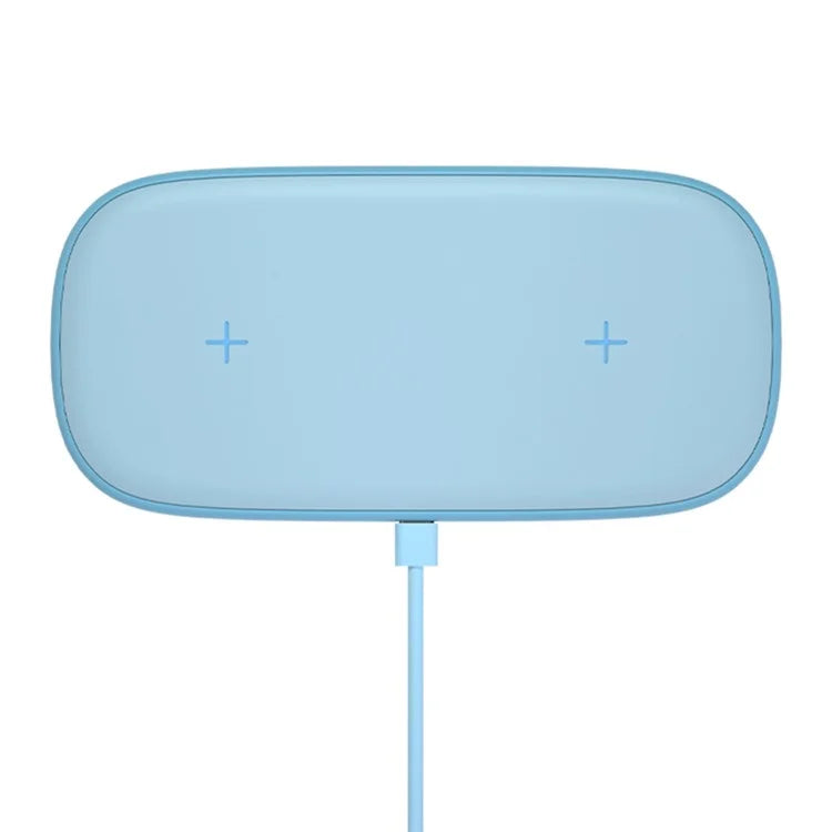 YN-102 Wireless Charger Dual Charging Pad for iPhone AirPods Samsung