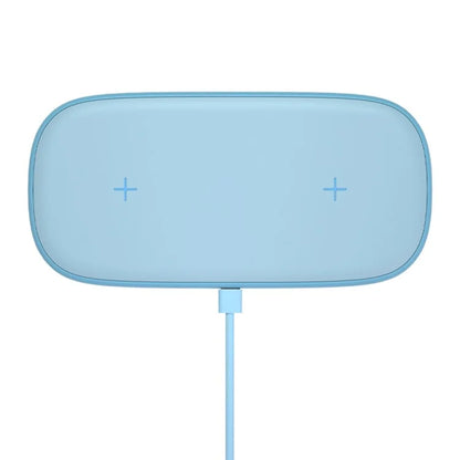 YN-102 Wireless Charger Dual Charging Pad for iPhone AirPods Samsung