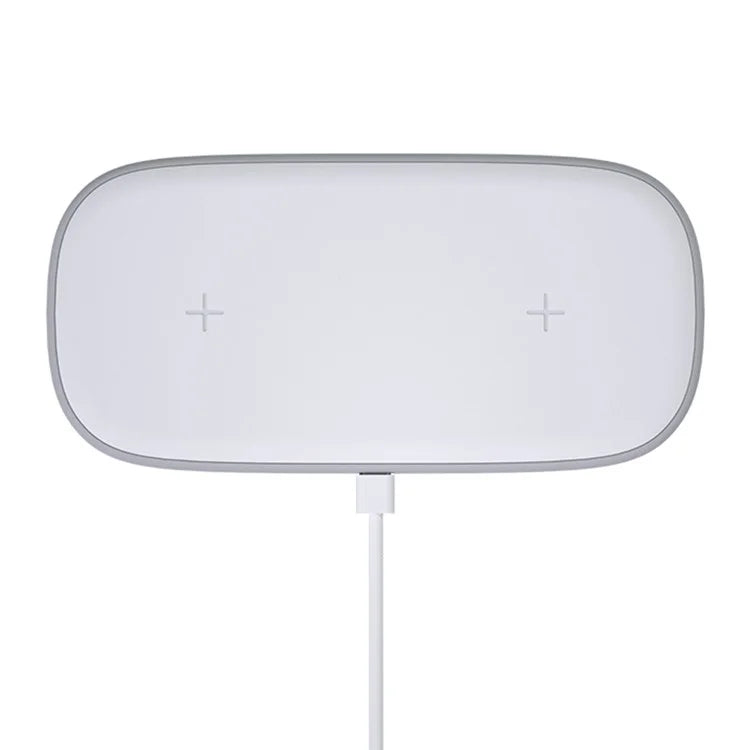YN-102 Wireless Charger Dual Charging Pad for iPhone AirPods Samsung