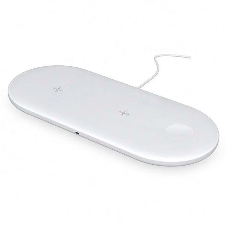 15W Max Charging Pad for Phone / Earbuds / Smart Watch 3-in-1 Desktop Wireless Charger