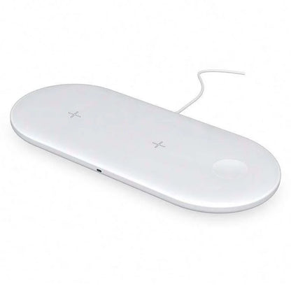 15W Max Charging Pad for Phone / Earbuds / Smart Watch 3-in-1 Desktop Wireless Charger