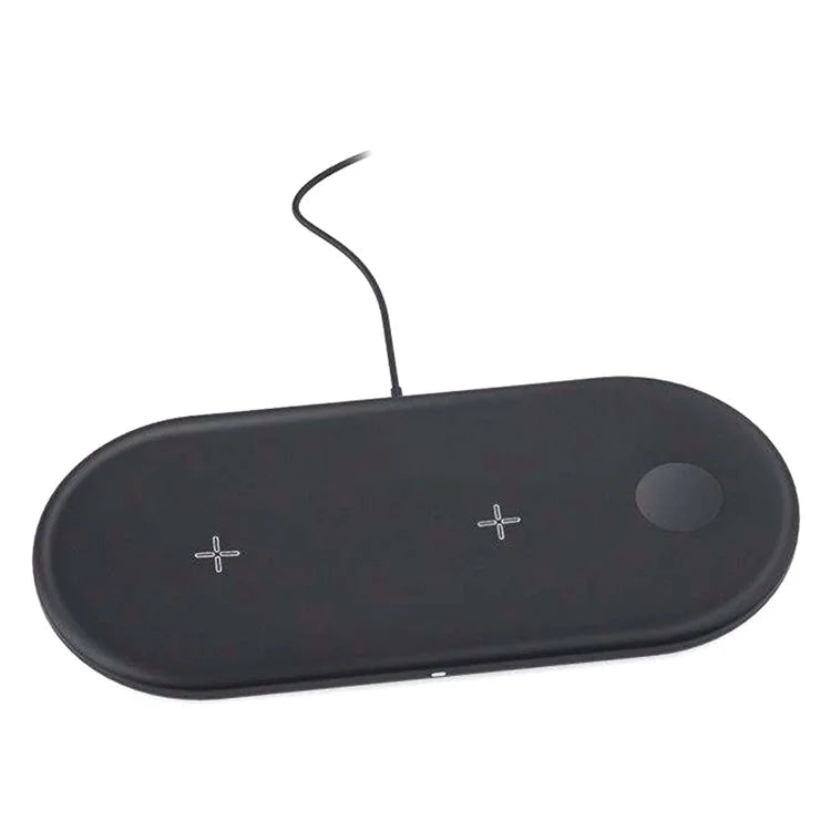 15W Max Charging Pad for Phone / Earbuds / Smart Watch 3-in-1 Desktop Wireless Charger
