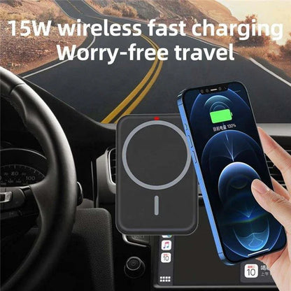 Car Phone Mount Magnetic Wireless Charger Air Outlet Cell Phone Bracket Compatible with MagSafe