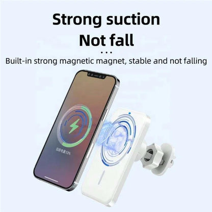 Car Phone Mount Magnetic Wireless Charger Air Outlet Cell Phone Bracket Compatible with MagSafe
