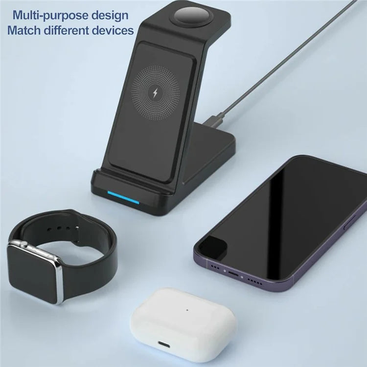 3-in-1 Wireless Charger for Airpods / Mobile Phone / Smart Watch Charging Station