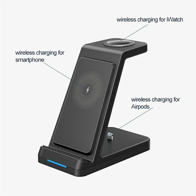 3-in-1 Wireless Charger for Airpods / Mobile Phone / Smart Watch Charging Station