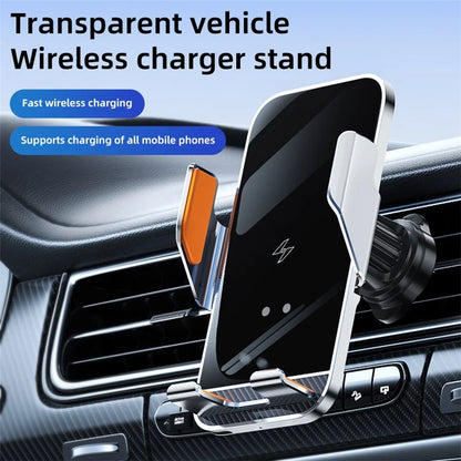C8 15W Car Air Vent Phone Holder Wireless Charger Metal Charging Bracket