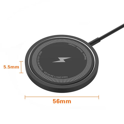 W104 USB+Type-C Interface Wireless Charger 15W Wireless Charging Pad Compatible with MagSafe