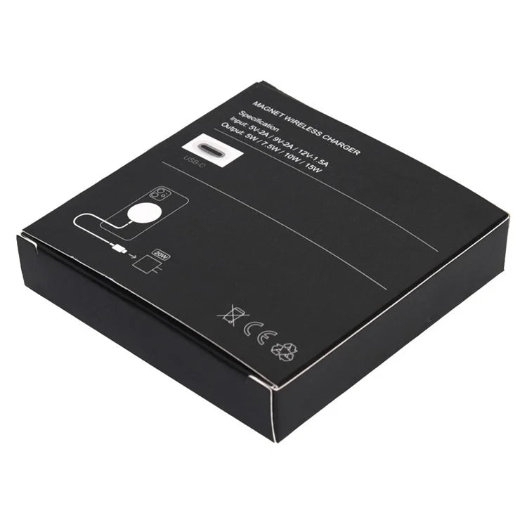W104 USB+Type-C Interface Wireless Charger 15W Wireless Charging Pad Compatible with MagSafe