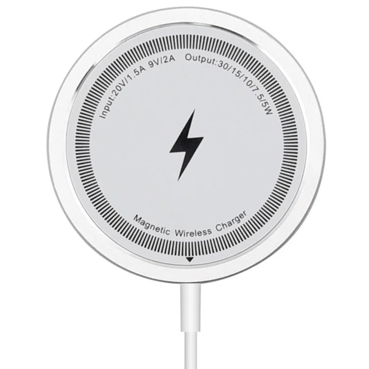 W104 Round Magnetic Wireless Charger 15W Phone Wireless Charging Pad with Type-C Cable