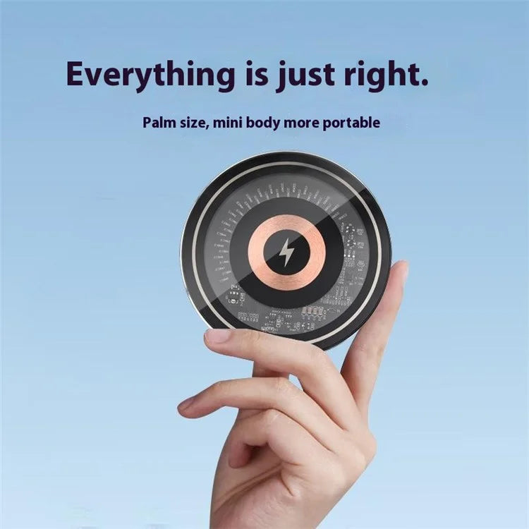 W102 Aluminum Alloy Wireless Charger Qi-Standard 15W Wireless Charging Pad with Light for Cell Phones