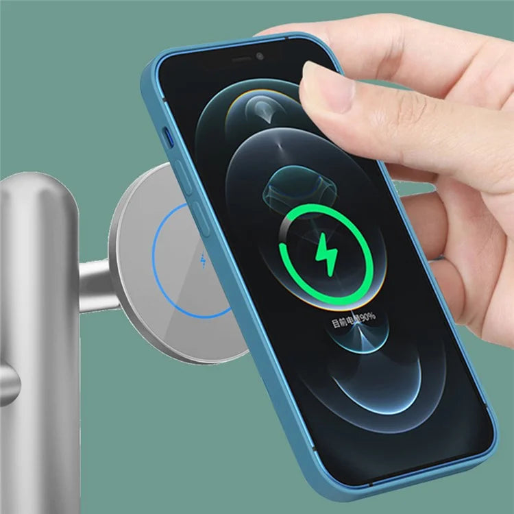 W98 Compatible with MagSafe 15W Wireless Charger Stand with Light for Apple Watch AirPods iPhone