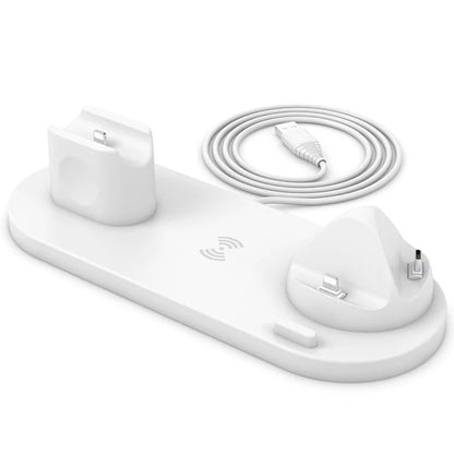 B07C 6-in-1 Desktop Phone Watch Earphone Charging Stand Wireless Charger