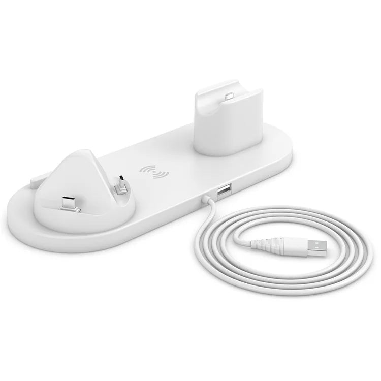 B07C 6-in-1 Desktop Phone Watch Earphone Charging Stand Wireless Charger