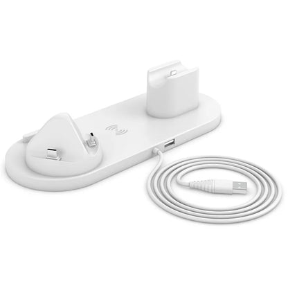 B07C 6-in-1 Desktop Phone Watch Earphone Charging Stand Wireless Charger