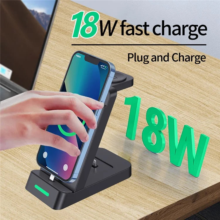B20 For Apple Watch Wireless Charger Phone Earphone Desktop Charging Stand