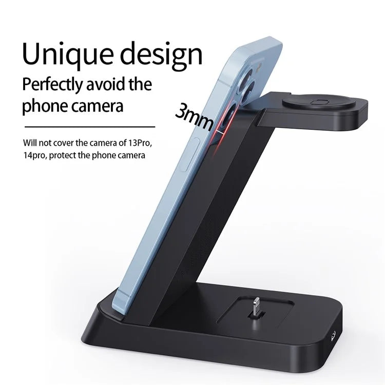 B20 For Apple Watch Wireless Charger Phone Earphone Desktop Charging Stand