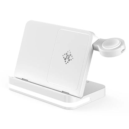 B26 For Samsung Watch Wireless Charger Foldable Phone Earphone Smartwatch 3-in-1 Charging Stand