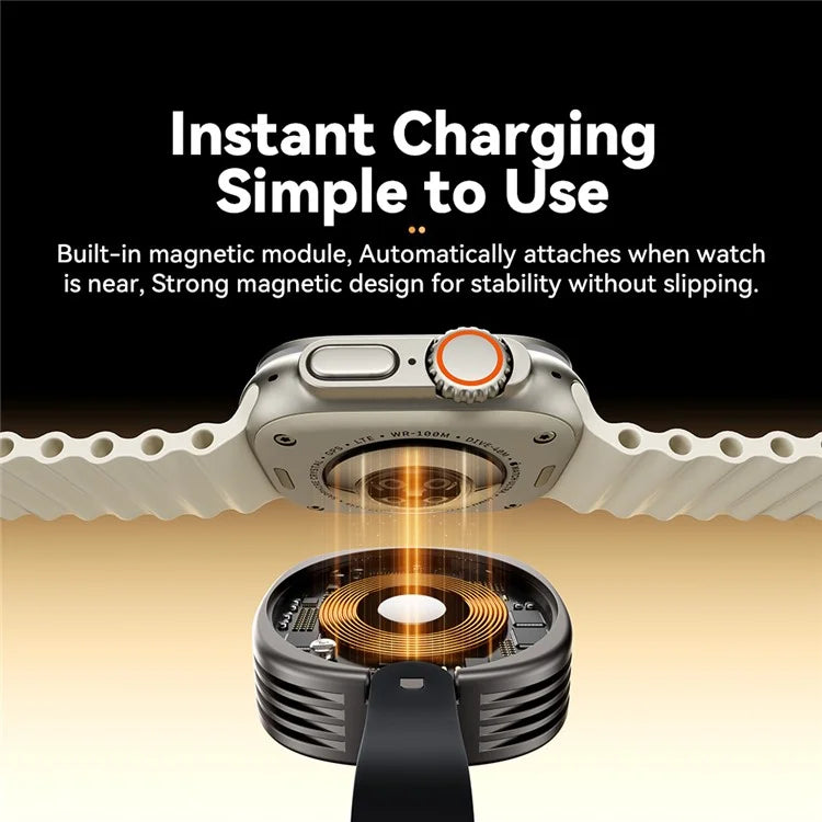 ESSAGER EDWXTL-BY0A-P Zinc Alloy Wireless Charger Bracelet Charging Dock Station