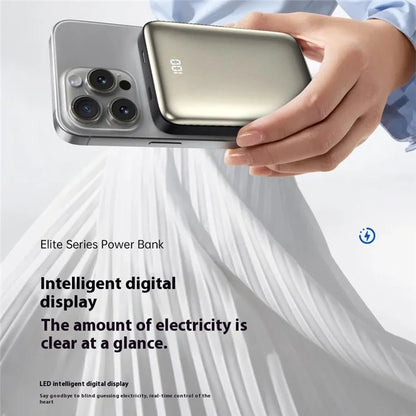 WIWU Elite Series Wi-P018 10000mAh Power Bank 3-in-1 Magnetic Wireless Charger with Kickstand