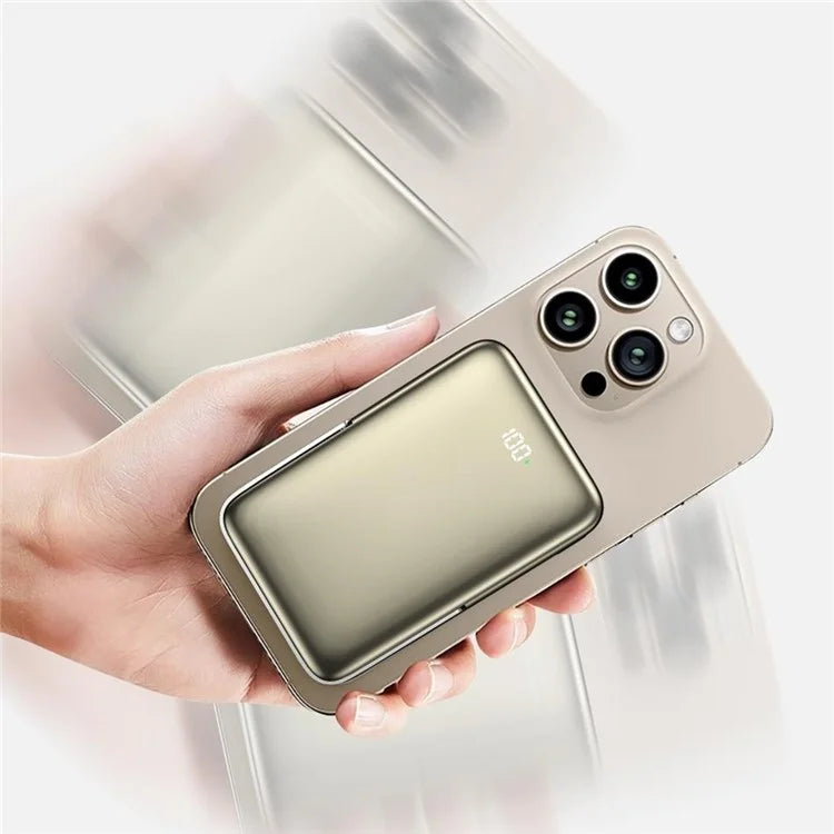 WIWU Elite Series Wi-P018 10000mAh Power Bank 3-in-1 Magnetic Wireless Charger with Kickstand