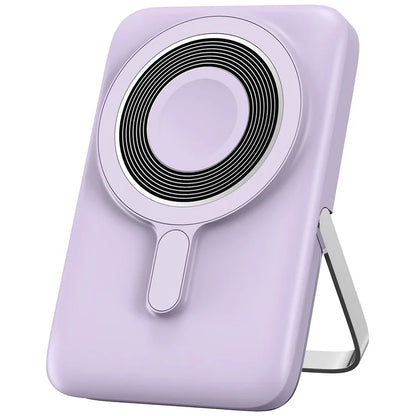 WIWU Elite Series Wi-P018 10000mAh Power Bank 3-in-1 Magnetic Wireless Charger with Kickstand