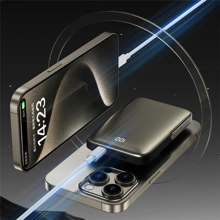 WIWU Elite Series Wi-P018 10000mAh Power Bank 3-in-1 Magnetic Wireless Charger with Kickstand