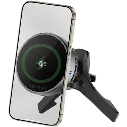 WIWU CH-319_QI2.0 Car Air Outlet Phone Mount Magnetic Wireless Charger Cell Phone Bracket