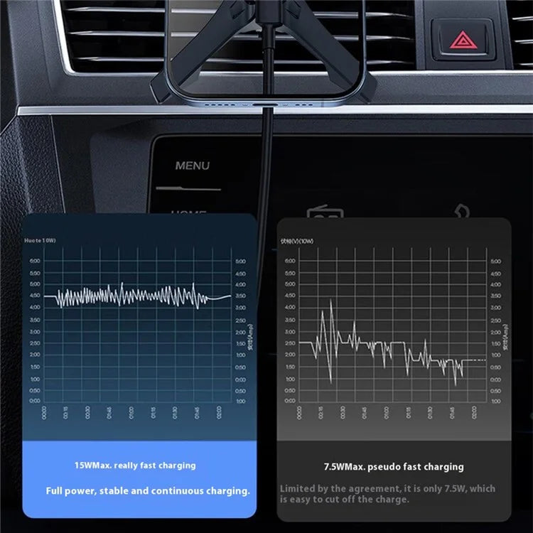 WIWU CH-319_QI2.0 Car Air Outlet Phone Mount Magnetic Wireless Charger Cell Phone Bracket