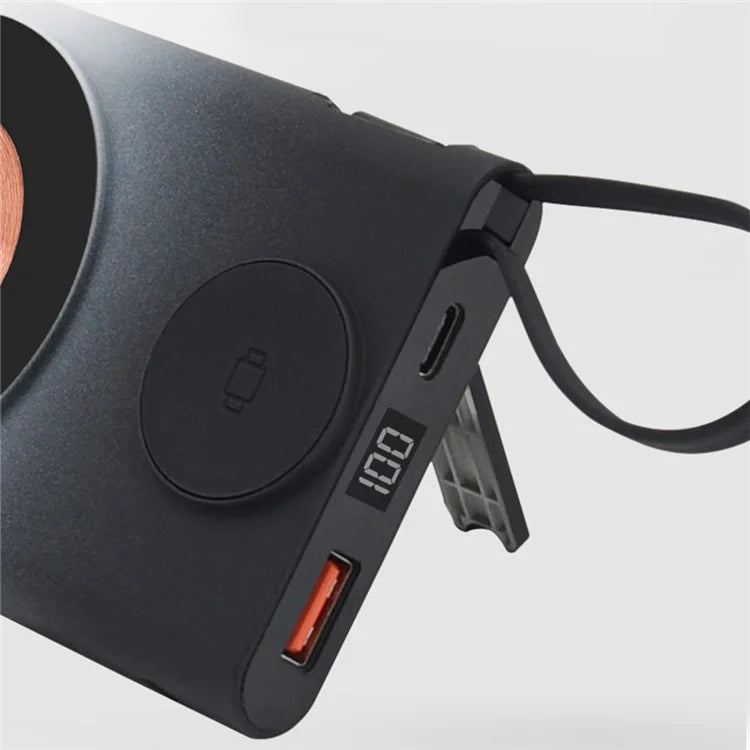 MIUSB W-166 22.5W Fast Charger 10000mAh Power Bank Magnetic Wireless Charger for iPhone Watch