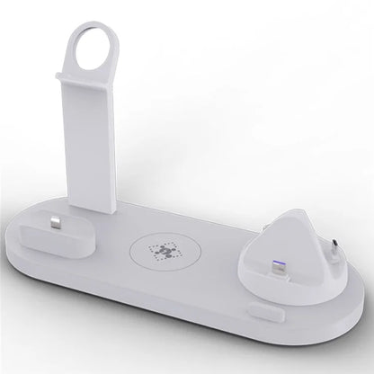 B-07 6-in-1 Desktop Phone Watch Earphone Charging Stand Wireless Charging Dock