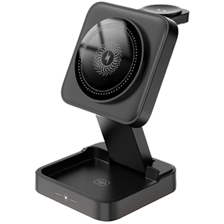 LHT-69 Phone Watch Earphone 3-in-1 Desktop Charging Stand Foldable Magnetic Wireless Charger
